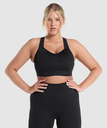 Gymshark Lätta High Support Sport Bh Dam Svarta | SE 2990VRW